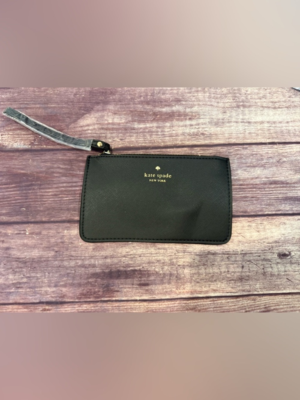 Kate Spade Lucy Black Medium L-Zip Wristlet Wallet NEW 1899